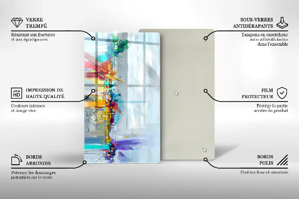 Protetor de bancada Abstração pintada
