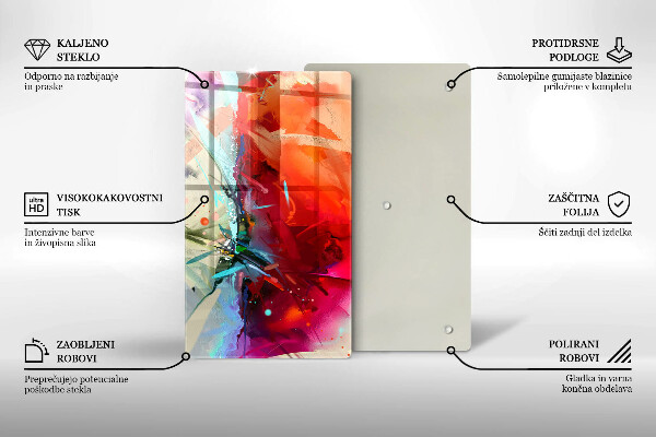 Proteção para placa de indução Abstração pintada