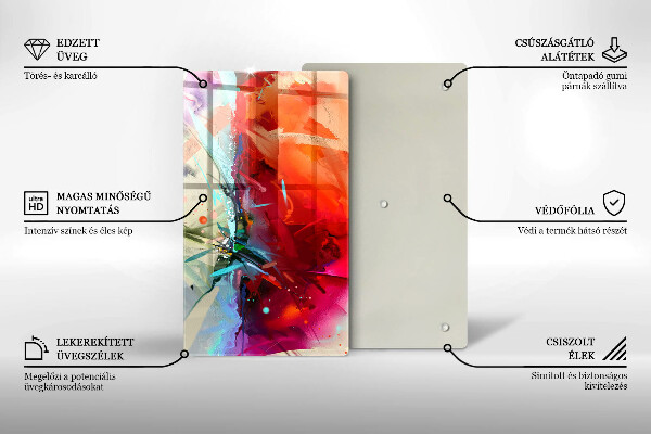 Proteção para placa de indução Abstração pintada