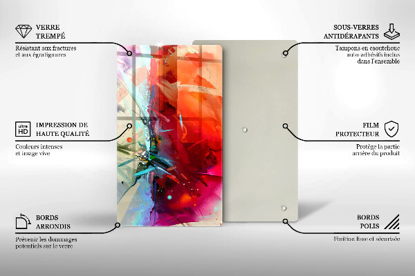 Proteção para placa de indução Abstração pintada