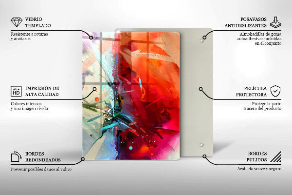 Proteção para placa de indução Abstração pintada