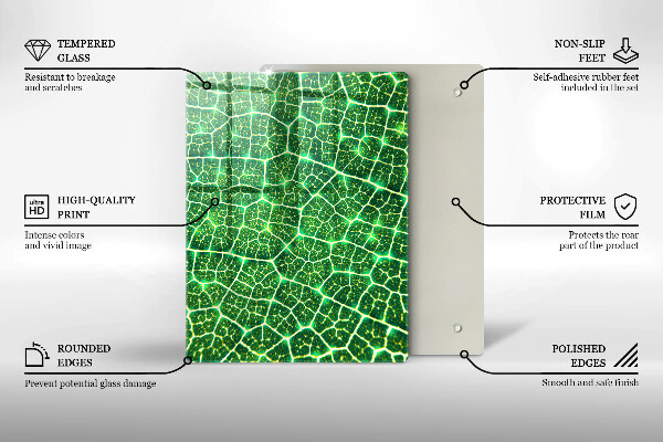 Proteção para placa de indução Estrutura da folha