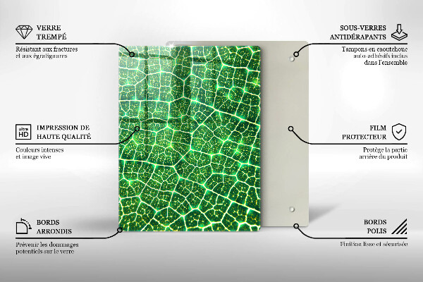 Proteção para placa de indução Estrutura da folha