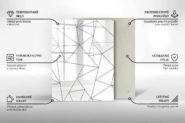 Protetor de bancada Triângulos brancos