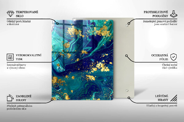 Proteção para placa de indução Abstração com ouro