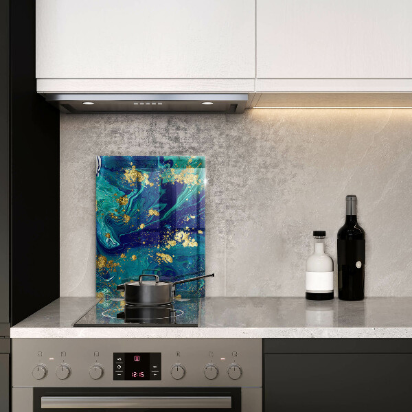 Proteção para placa de indução Abstração com ouro