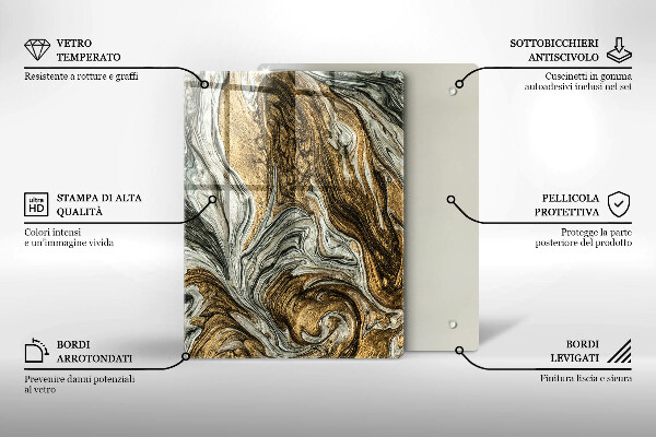 Protetor de placa de indução Abstração rica