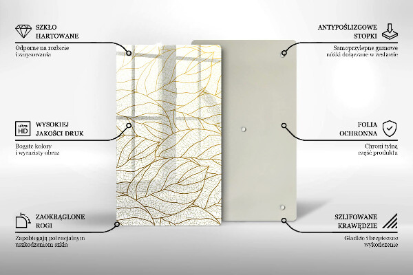 Proteção para placa de indução Padrão de folha de arte de linha