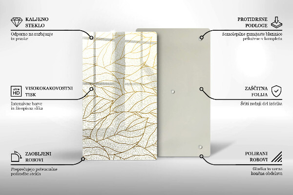 Proteção para placa de indução Padrão de folha de arte de linha
