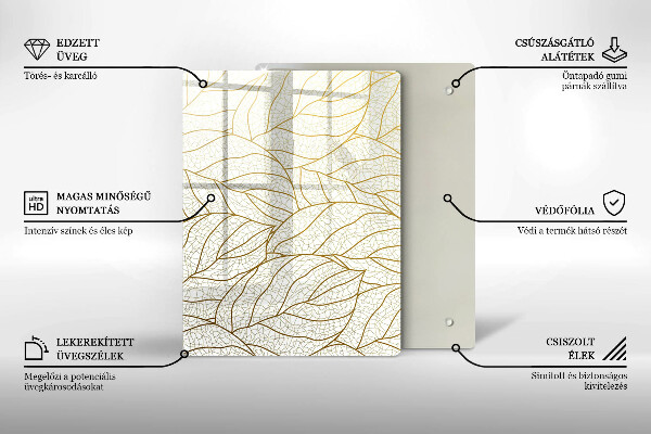 Proteção para placa de indução Padrão de folha de arte de linha