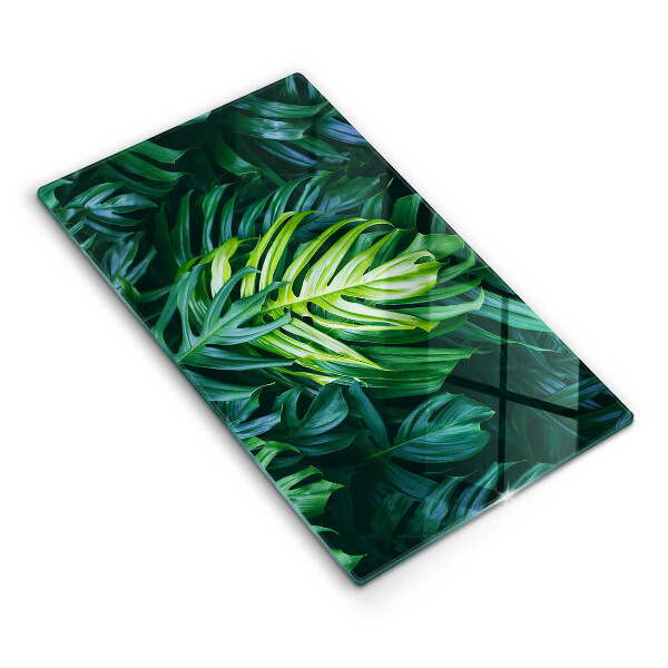 Protetor de placa de indução Folhas de monstera selvagem