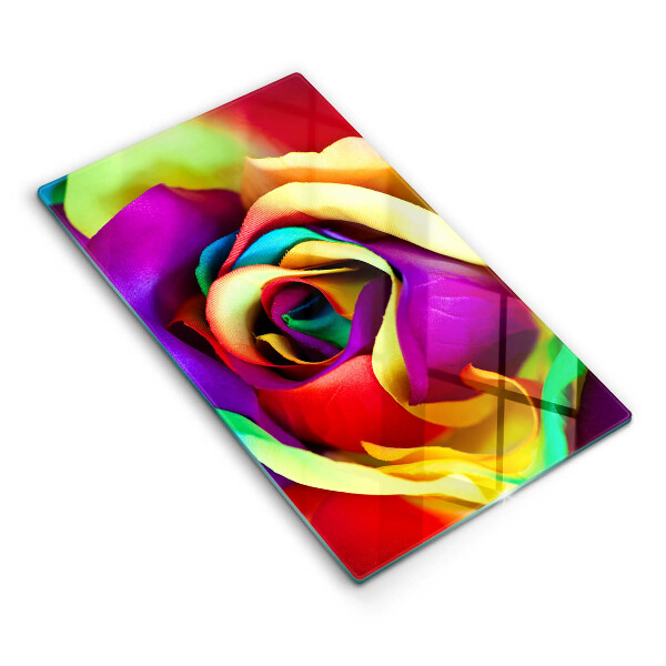 Proteção para placa de indução Pétalas de rosas coloridas