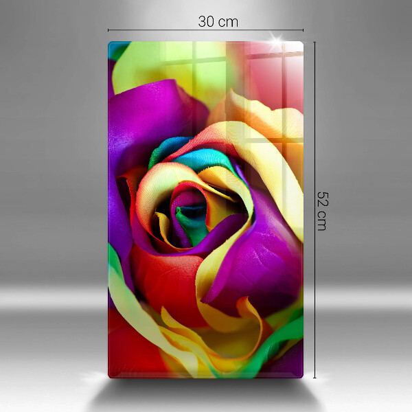 Proteção para placa de indução Pétalas de rosas coloridas