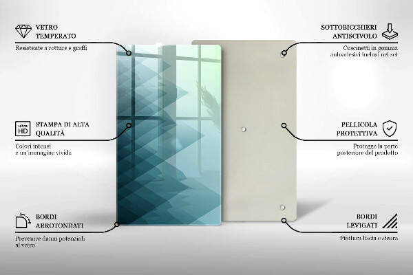 Protetor de placa de indução Montanhas abstratas