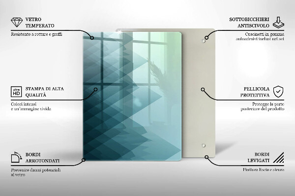Protetor de placa de indução Montanhas abstratas