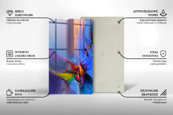 Protetor de placa de indução Abstração pintada