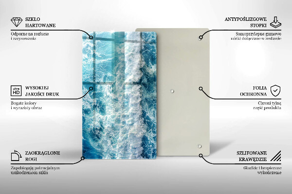 Proteção para placa de indução Ondas do mar