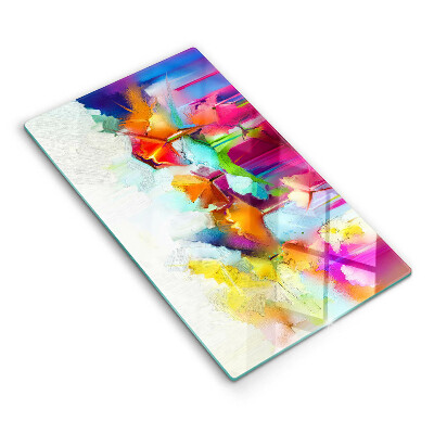 Proteção para placa de indução Flores pintadas com tintas