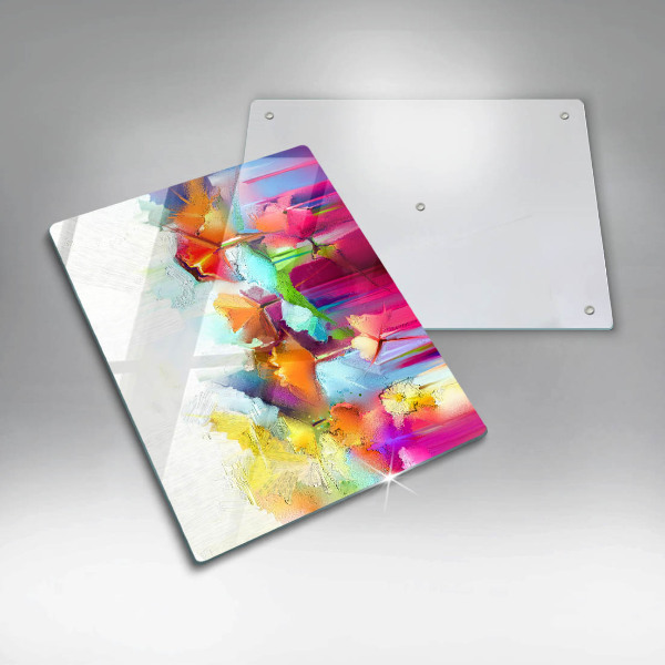 Proteção para placa de indução Flores pintadas com tintas