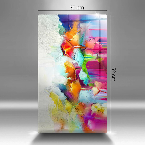 Proteção para placa de indução Flores pintadas com tintas