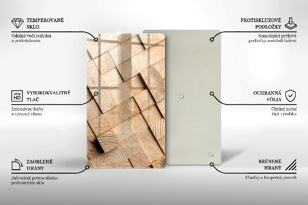 Protetor de bancada Quadrados de madeira