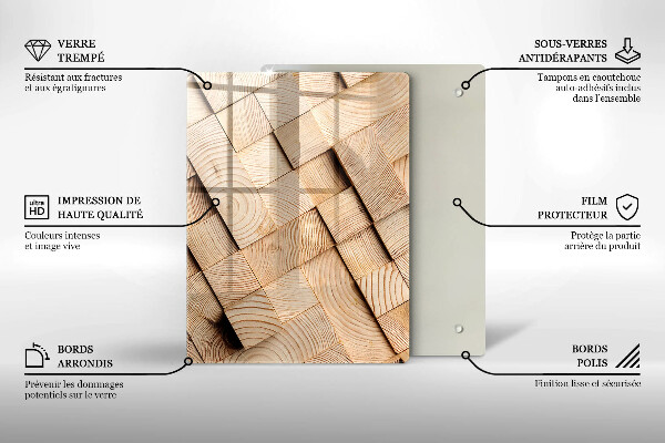 Protetor de bancada Quadrados de madeira