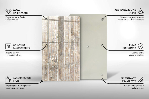 Protetor de placa de indução Parede de tijolos claros