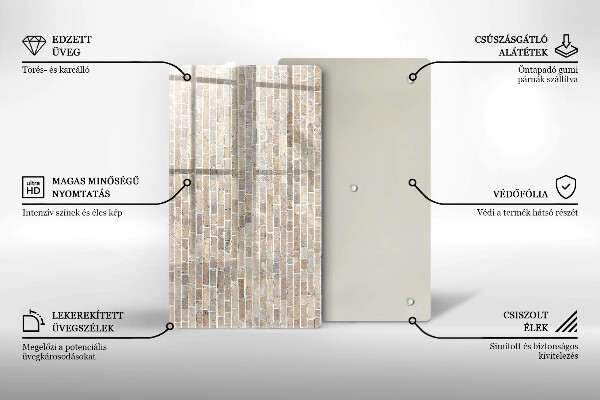Protetor de placa de indução Parede de tijolos claros