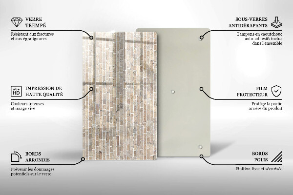 Protetor de placa de indução Parede de tijolos claros