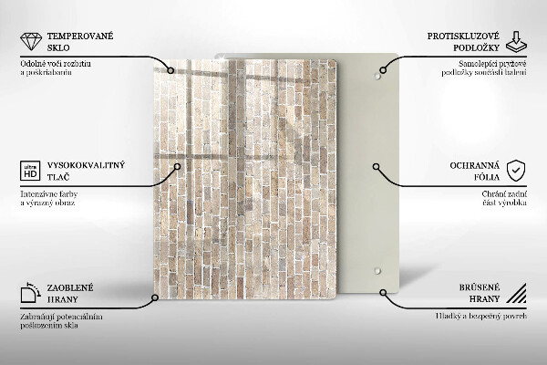 Protetor de placa de indução Parede de tijolos claros