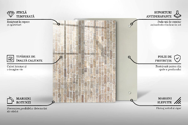 Protetor de placa de indução Parede de tijolos claros