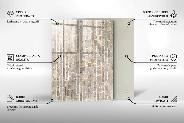 Protetor de placa de indução Parede de tijolos claros