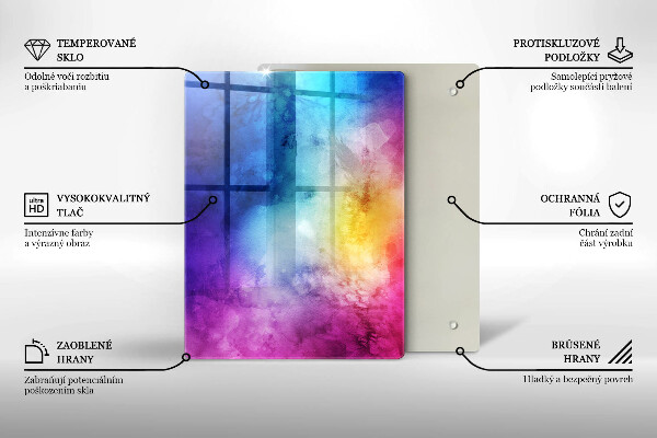 Protetor de bancada Manchas de aquarela de arco-íris