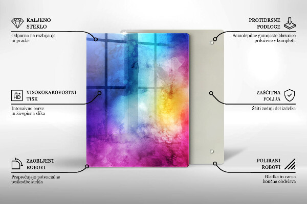 Protetor de bancada Manchas de aquarela de arco-íris