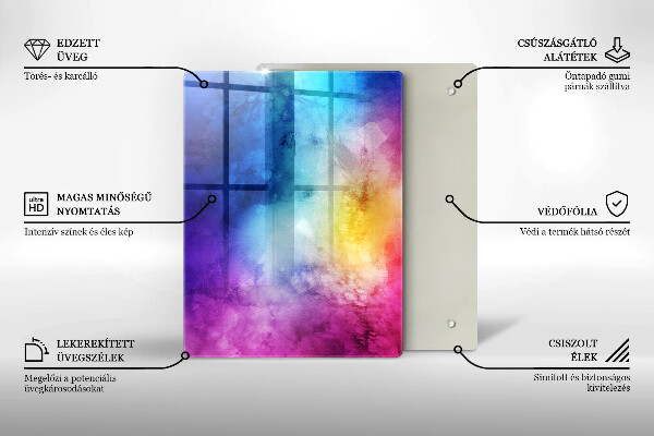 Protetor de bancada Manchas de aquarela de arco-íris