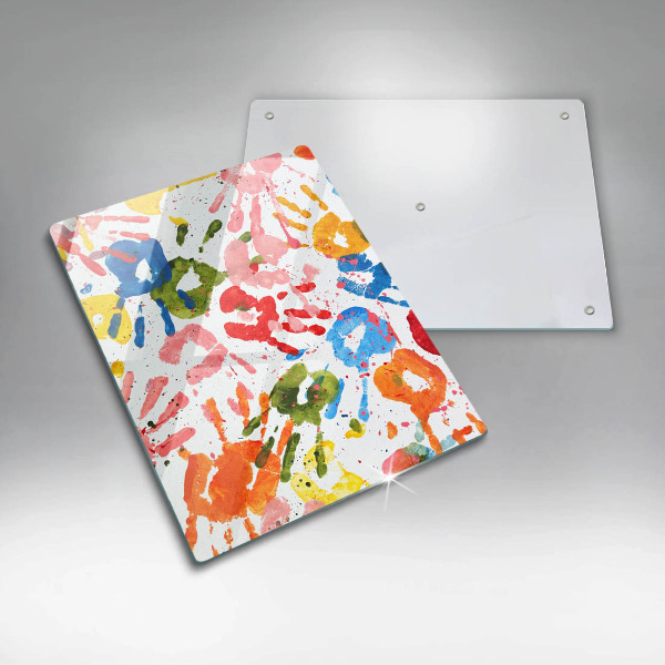 Protetor de bancada Vestígios de mãos de crianças