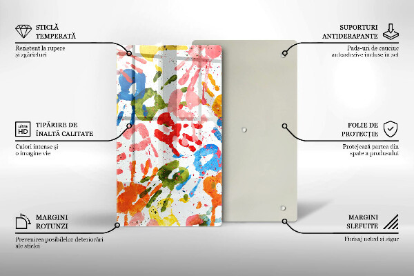 Protetor de bancada Vestígios de mãos de crianças