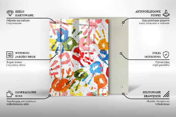 Protetor de bancada Vestígios de mãos de crianças