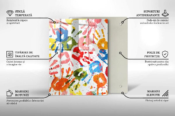 Protetor de bancada Vestígios de mãos de crianças