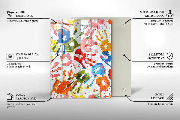 Protetor de bancada Vestígios de mãos de crianças