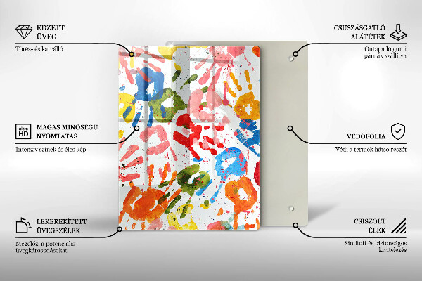 Protetor de bancada Vestígios de mãos de crianças