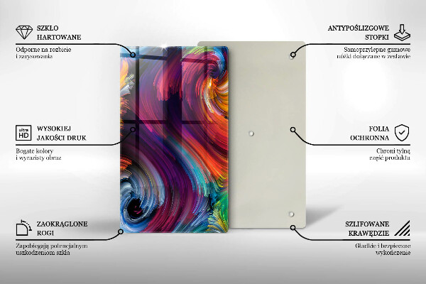 Proteção para placa de indução Destaques coloridos