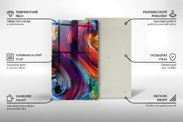 Proteção para placa de indução Destaques coloridos