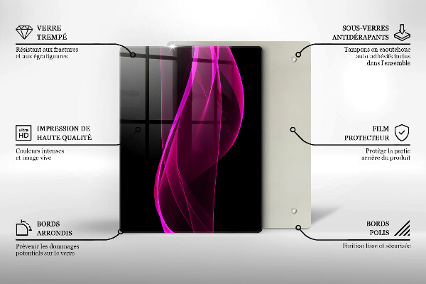 Protetor de bancada Abstração rosa