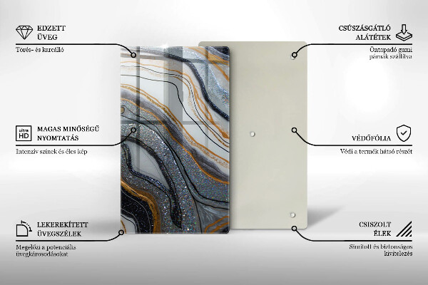 Protetor de placa de indução pedra com ouro