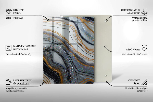 Protetor de placa de indução pedra com ouro