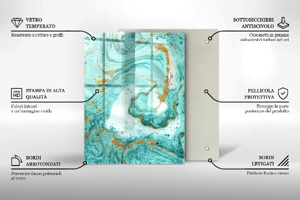 Protetor de bancada Abstração azul