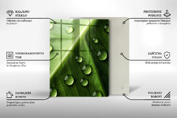 Protetor de placa de indução Orvalho e folha da natureza