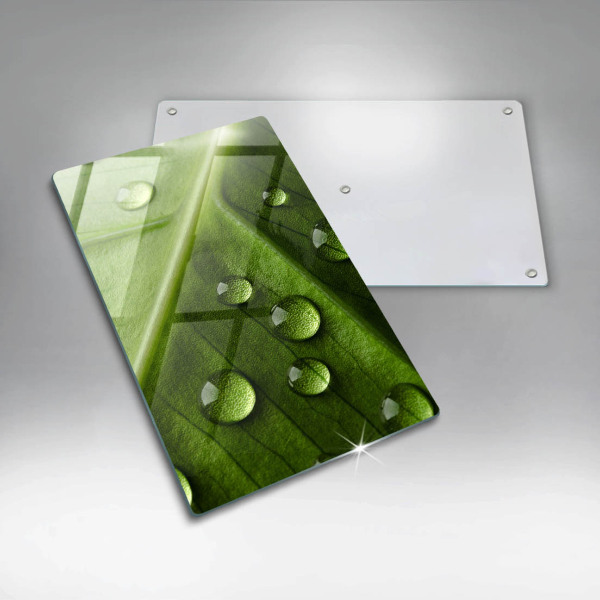 Protetor de placa de indução Orvalho e folha da natureza