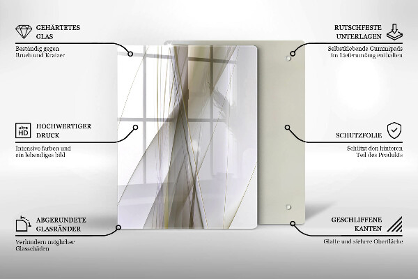 Protetor de bancada Design de linhas abstratas